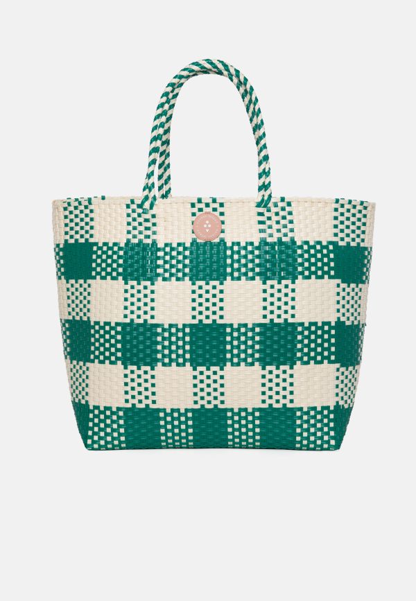 Πλεκτή Tote Bag Πράσινη